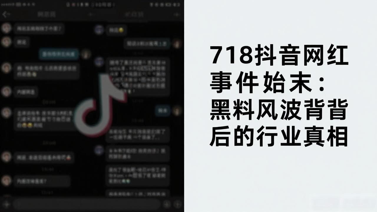 718抖音网红事件始末：黑料风波背后的行业真相