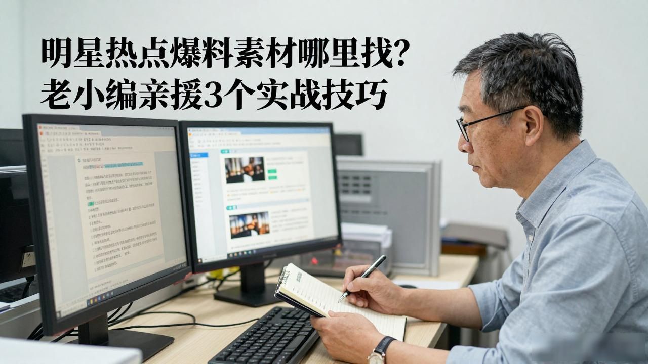 明星热点爆料素材哪里找？老小编亲授3个实战技巧